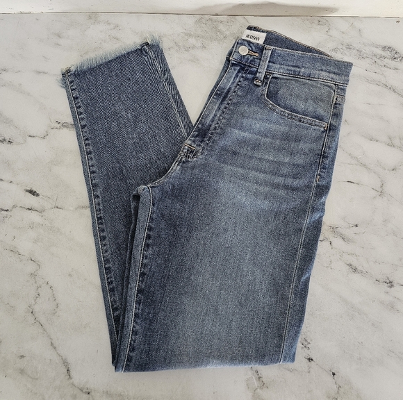 Hudson Jeans Kass High Rise Straight Leg Ankle Blue Jeans 26 NWT - Picture 3 of 10